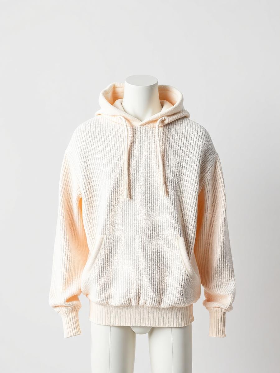 Ribbed Knit Hoodie