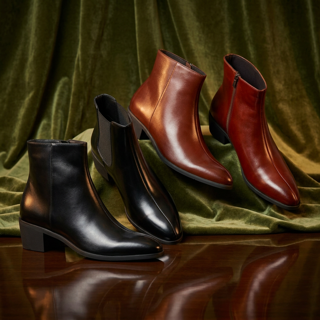 Leather Ankle Boot — 4 Colourways